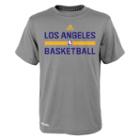Boys 4-7 Adidas Los Angeles Lakers Heathered Practice Climalite Tee, Boy's, Size: L(7), Grey
