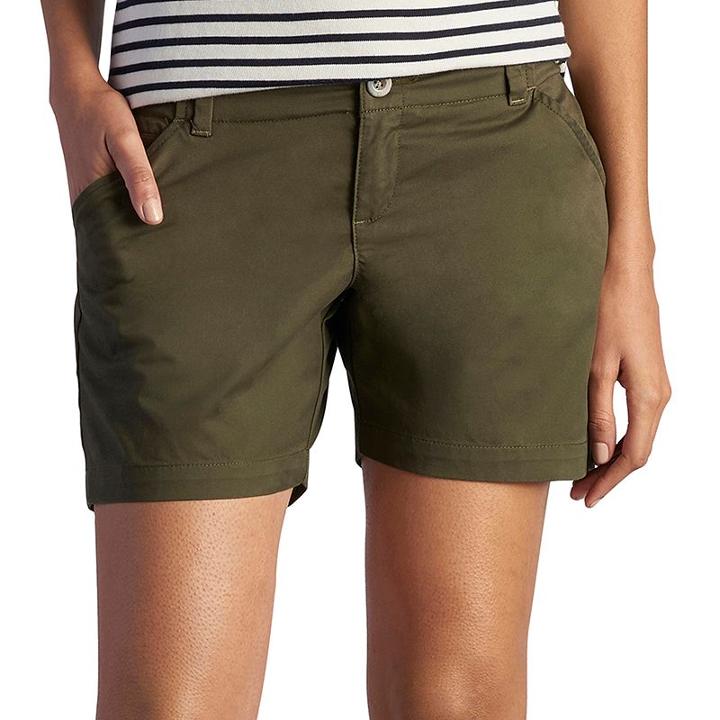 Women's Lee Essential Twill Shorts, Size: 6 Avg/reg, Green Oth