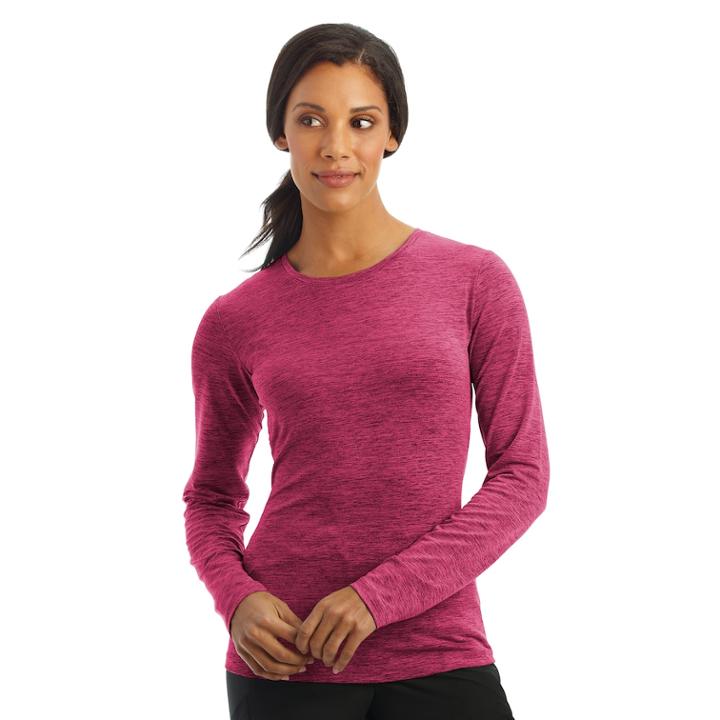 Plus Size Jockey Scrubs Performance Rx Dry Comfort Long Sleeve Tee, Women's, Size: 3xl, Pink