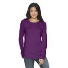 Juniors' So&reg; Perfectly Soft Textured Shirttail Sweater, Teens, Size: Xl, Purple Oth