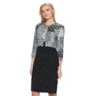 Women's Msk Ruffle Dress & Jacket Set, Size: 12, Grey (charcoal)