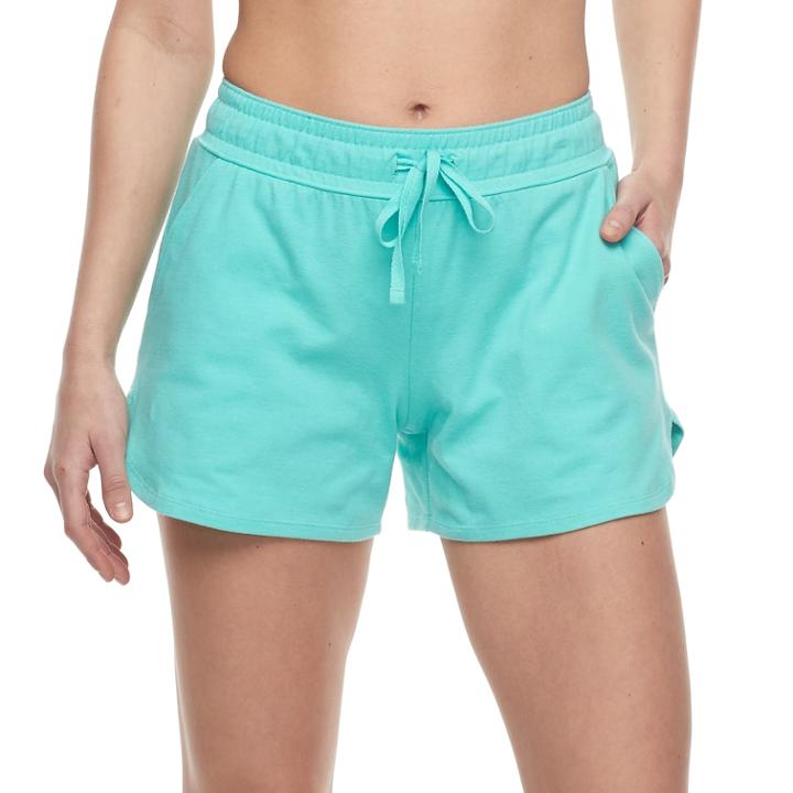 Women's Tek Gear&reg; Drawstring Shorts, Size: Xs Long, Turquoise/blue (turq/aqua)