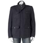 Men's Dockers Wool-blend 4-pocket Military Jacket, Size: Large, Dark Grey