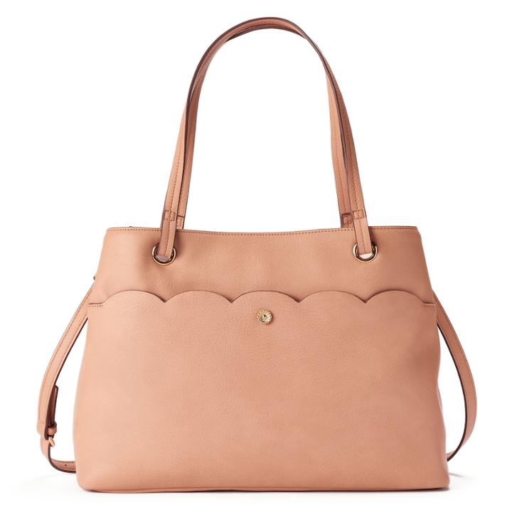 Lc Lauren Conrad Ciel Scalloped Tote, Women's, Med Pink
