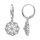 Stella Grace 10k White Gold 1/4 Carat T.w. Diamond Flower Drop Earrings, Women's
