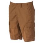 Men's Sonoma Goods For Life&trade; Lightweight Herringbone Solid Cargo Shorts, Size: 36, Med Brown
