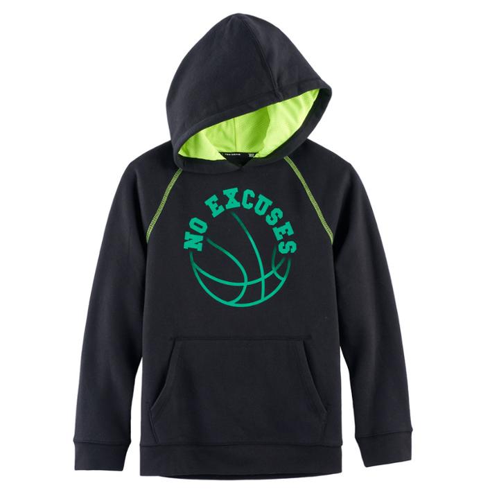 Boys 8-20 Tek Gear&reg; Basketball Hoodie, Size: Medium, Black