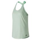 Women's New Balance Heather Tech Racerback Tank, Size: Medium, Green