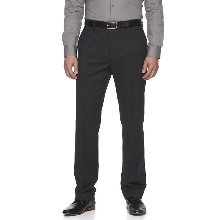 Men's Apt. 9&reg; Extra-slim Fit Textured Suit Pants, Size: 30x30, Black
