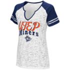 Women's Campus Heritage Utep Miners Notch-neck Raglan Tee, Size: Medium, White Oth