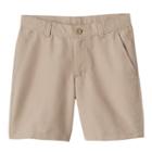 Boys 4-7 Chaps School Uniform Performance Shorts, Boy's, Size: 7, Beig/green (beig/khaki)