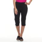 Women's Dana Buchman 17-in. Solid Pull-on Capris, Size: Xs, Black