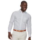 Men's Haggar Classic-fit Tuckless Button-down Shirt, Size: Medium, Black