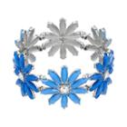 Blue Flower Stretch Bracelet, Women's