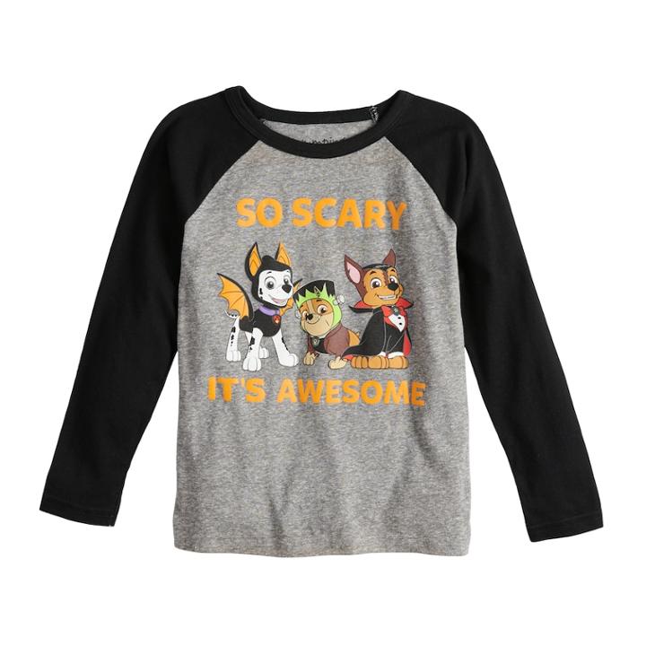Boys 4-12 Jumping Beans&reg; Paw Patrol So Scary It's Awesome Graphic Tee, Size: 10, Dark Grey