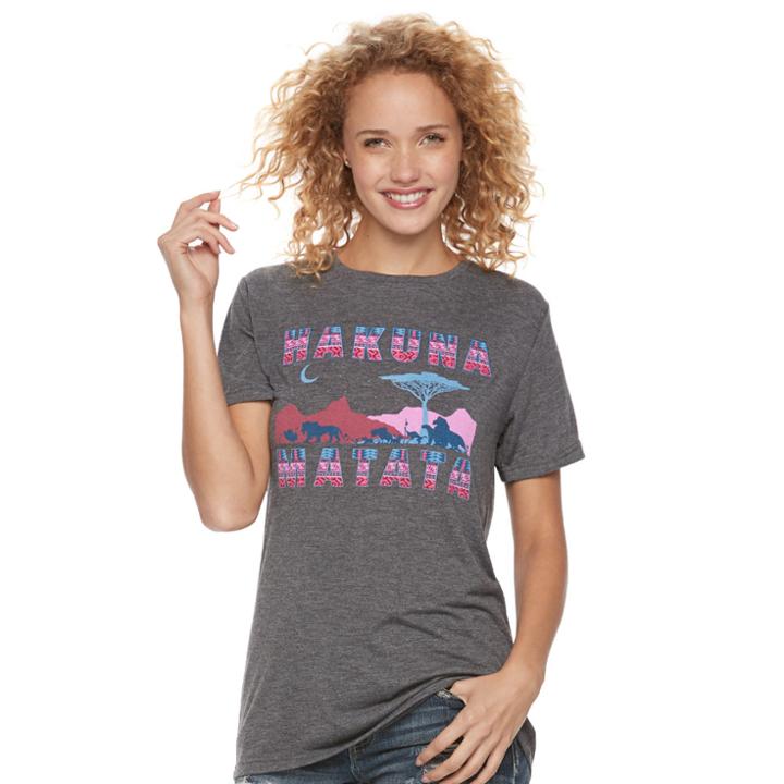 Disney's The Lion King Juniors' Hakuna Matata Graphic Tee, Teens, Size: Medium, Grey Other