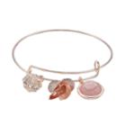 Fireball & Disc Charm Bangle Bracelet, Women's, Pink