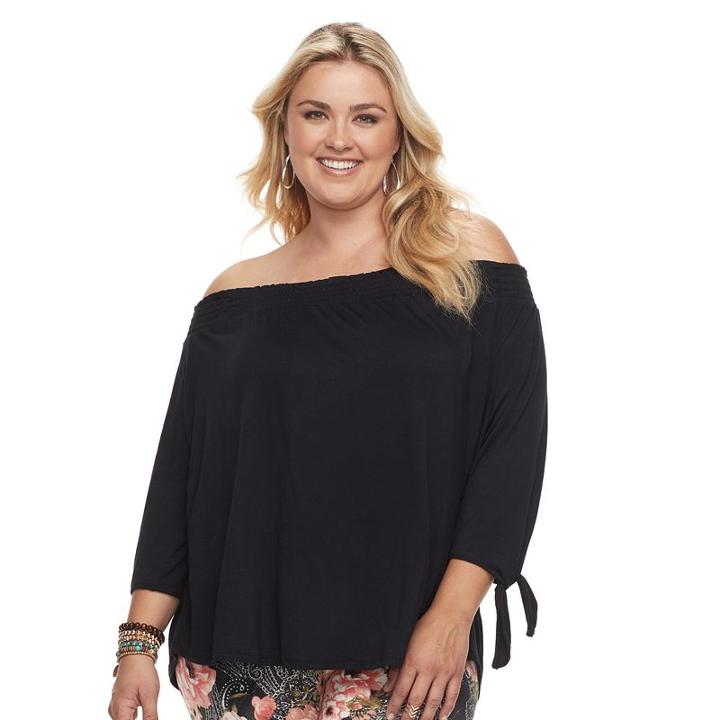 Plus Size French Laundry Smocked Off-the-shoulder Top, Women's, Size: 1xl, Oxford