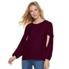 Women's Juicy Couture Layered Crepe Top, Size: Large, Dark Red