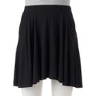 Juniors' So&reg; Shark-bite Hem Skater Skirt, Teens, Size: Large, Black