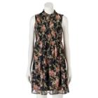 Juniors' Lily Rose Floral Mockneck Dress, Girl's, Size: Large, Green Oth