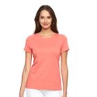Women's Croft & Barrow&reg; Essential Crewneck Tee, Size: Medium, Lt Orange