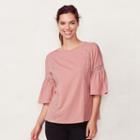 Women's Lc Lauren Conrad Crochet Trim Top, Size: Xl, Med Pink