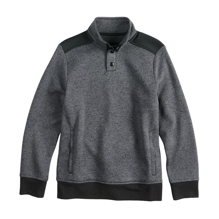 Boys 8-20 Urban Pipeline&reg; Fleece Mockneck Sweater, Size: Medium, Med Grey