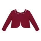 Girls 7-16 & Plus Size American Princess Jewel Neck Cardigan, Girl's, Size: 18 1/2, Med Red