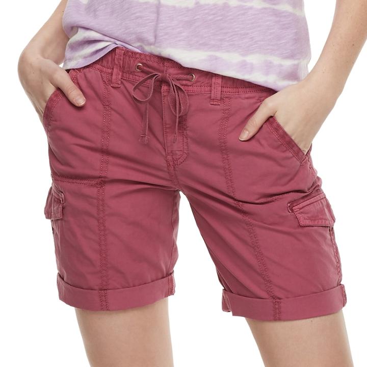 Women's Sonoma Goods For Life&trade; Ultra Breathable Bermuda Shorts, Size: 4, Med Pink