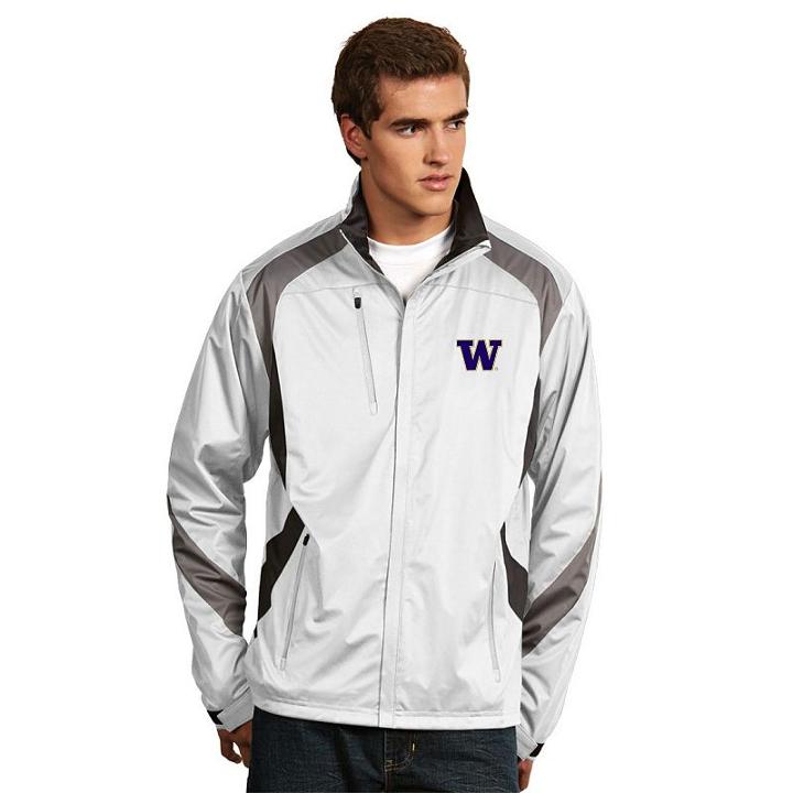 Men's Antigua Washington Huskies Tempest Desert Dry Xtra-lite Performance Jacket, Size: Large, White