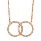 Lab-created White Sapphire 14k Gold Over Silver Interlocking Circle Necklace, Women's, Size: 17