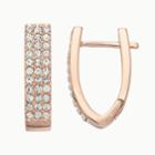 Chrystina Crystal Hinged Hoop Earrings, Women's, Pink