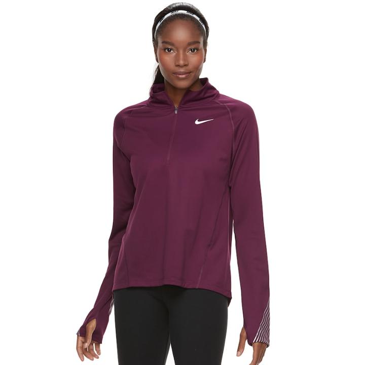 Women's Nike Flash Running Top, Size: Xl, Dark Red