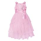Girls 7-16 American Princess Sequin Bodice & Corkscrew Skirt Dress, Size: 14, Pink Ovrfl