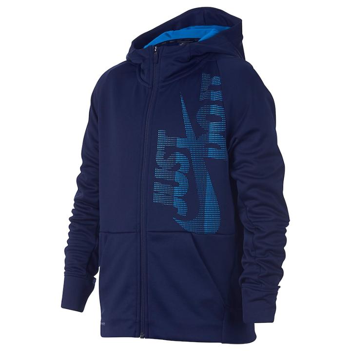 Boys 8-20 Nike Therma Full-zip Hoodie, Size: Large, Blue
