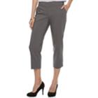 Women's Apt. 9&reg; Torie Straight-leg Capri Pants, Size: 2, Dark Grey