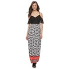 Juniors' Trixxi Cold Shoulder Maxi Dress, Girl's, Size: Xl, White Oth
