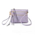 Deluxity Camelia Double Zip Crossbody Bag, Women's, Purple