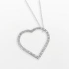 Diamond Fascination 14k White Gold Classic Heart Pendant, Women's, Size: 18, Yellow