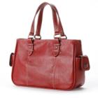 Amerileather Sophisticated Leather Shopper, Women's, Red