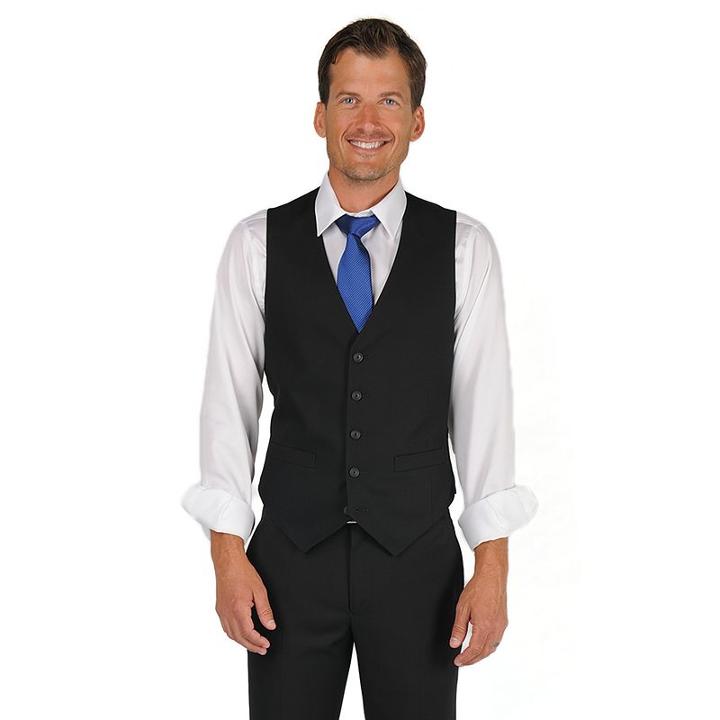 Men's Billy London Solid Vest, Size: Large, Black