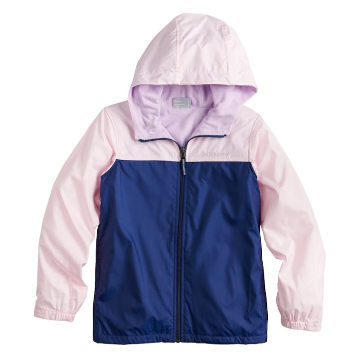 Girls 4-18 Columbia Fleece-lined Windbreaker Jacket, Size: L(14/16), Blue