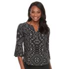 Women's Dana Buchman Bell Sleeve Crepe Top, Size: Xl, Silver