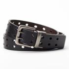 Levi's Perforated Reversible Faux-leather Belt - Boys, Boy's, Size: Large, Grey (charcoal)