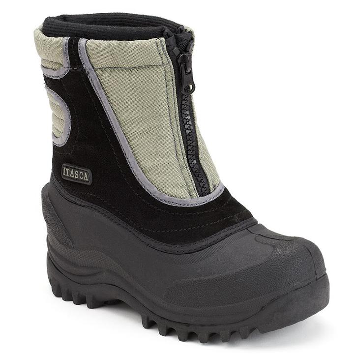 Itasca Snow Stomper Boys' Waterproof Winter Boots, Boy's, Size: 5, Black