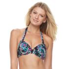 Women's Apt. 9&reg; Printed Bikini Bra Top, Size: Large, Multi