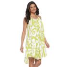 Women's Nina Leonard Gauze Shift Dress, Size: Small, Green Oth