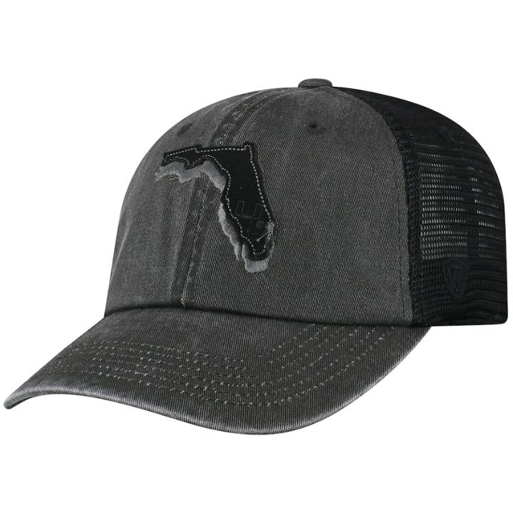 Adult Top Of The World Miami Hurricanes Land Vintage-washed Cap, Men's, Black