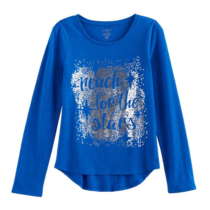 Girls 7-16 & Plus Size So&reg; Shine Core Graphic Tee, Size: 20 1/2, Med Blue